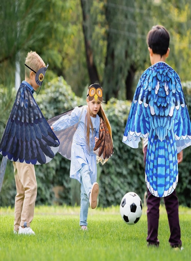 D.Q.Z Bird-Wings-Owl-Costume for Kids with Mask, Dress Up Clothes for Boys Girls Toys Eagle Role Play Hallowen Party (Brown) - Image 3